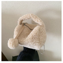 Load image into Gallery viewer, Ladies Fluffy Shoulder Bag Women Furry Purse Fluffy Tote Bag 22414