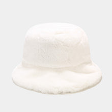 Load image into Gallery viewer, Furry Bucket Hat Fluffy Winter Warmer Fisherman Cap for Women 22167