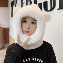 Load image into Gallery viewer, Winter acrylic fibres Hood Ski Mask for Women Thermal Face Cover Hat 22632