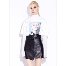 Load image into Gallery viewer, FUR STORY Women Genuine Leather Short Skirt High Waist Slim Thin with Pockets 22302