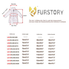 Load image into Gallery viewer, Women's Genuine Rabbit Fur Coat with Fox Fur Cuffs Warm Winter Coat 17216