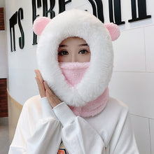 Load image into Gallery viewer, Winter acrylic fibres Hood Ski Mask for Women Thermal Face Cover Hat 22632