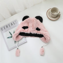 Load image into Gallery viewer, Winter Trapper Caps Cute Panda Bear Bobble Hats Plush Animal Helmet Cap 22629