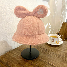 Load image into Gallery viewer, Winter Plush Fuzzy Bucket Hat mickey ears  Fisherman Hats for Women 22633