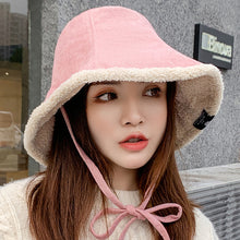 Load image into Gallery viewer, Winter Bucket Hat Fluffy Faux Fur Fisherman Cap for Women 22634
