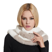 Load image into Gallery viewer, Fur Story FS17503 Women Real Fur Infinity Scarf Real Rex Rabbit Fur Warm Shawl Scarves