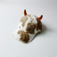Load image into Gallery viewer, Horn cow plush cap Plush Fashion Woman Baseball Caps 22623