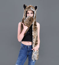 Load image into Gallery viewer, Simplicity 3-in-1 Multi-Functional Animal Hat, Scarf, & Mitten Combo 22614