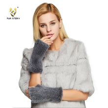 Load image into Gallery viewer, FUR STORY Women's Knitted Mink Fur Gloves Winter Warm Fur Mittens 17821