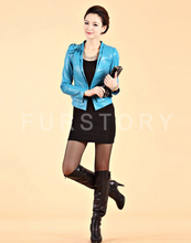 Load image into Gallery viewer, Genuine Sheep Leather Jacket Warm Coat Womens Coat