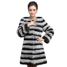 Load image into Gallery viewer, Real Rabbit Fur Coat Long Style Natural Fur Women&#39;s Coat 16122