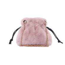 Load image into Gallery viewer, Crossbody Bags for Women Faux Fur Drawstring Satchel Purses and Handbags Fluffy Shoulder Bag for Girls