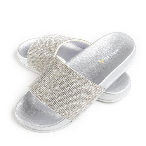 Glitter Rhinestone Slippers(Flat)