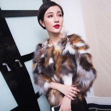 Load image into Gallery viewer, Real fox fur coat jacket for women winter thick fox fur 16169