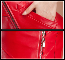 Load image into Gallery viewer, Genuine Sheep Leather Jacket Windbreak Long Lamb Leather Outer Coat