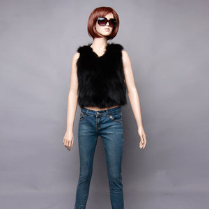 UE FS152122 Real Raccoon Fur vest for women winter