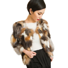 Load image into Gallery viewer, Real fox fur coat jacket for women winter thick fox fur 16169