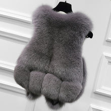 Load image into Gallery viewer, UE FS16288 Women&#39;s Genuine fox fur vest small water drop design