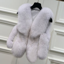 Load image into Gallery viewer, UE FS16288 Women&#39;s Genuine fox fur vest small water drop design