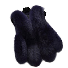 Load image into Gallery viewer, UE FS16288 Women&#39;s Genuine fox fur vest small water drop design