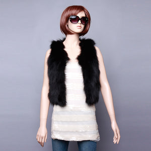 UE FS152122 Real Raccoon Fur vest for women winter