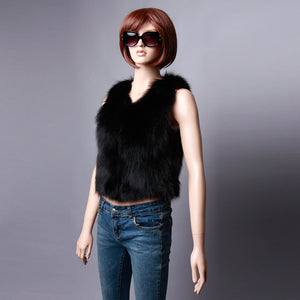 UE FS152122 Real Raccoon Fur vest for women winter