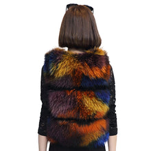 Load image into Gallery viewer, Real Raccoon fur Vest for Women Colorful 16282