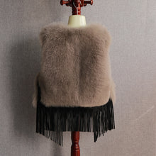 Load image into Gallery viewer, Real fox whole fur vest for woment winter thick jacket coat 16255