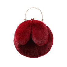 Load image into Gallery viewer, Faux Fur Wallet Fuzzy Bunny Women&#39;s Crossbody Bag Women&#39;s Plush Clutch  19820