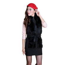 Load image into Gallery viewer, Natural Rabbit Fur Sweater Vest for Women Winter