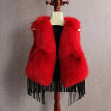 Load image into Gallery viewer, Real fox whole fur vest for woment winter thick jacket coat 16255