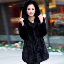 Load image into Gallery viewer, Women&#39;s Natural Mink Fur Coat Women Full Sleeve Winter Jacket Women 14187