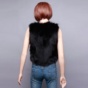 UE FS152122 Real Raccoon Fur vest for women winter