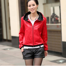 Load image into Gallery viewer, Genuine Sheep leather jacket coat with hoodie decoration for women winter 14107