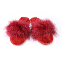 Load image into Gallery viewer, Fur Slippers Memory Foam Cozy House Slides Shoes