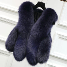 Load image into Gallery viewer, UE FS16288 Women&#39;s Genuine fox fur vest small water drop design