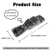 Load image into Gallery viewer, Women&#39;s Rex Rabbit Fur Scarf Ladies Flowers Crochet Winter Warm Knitted Fashion Scarf Scarves for Women