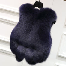 Load image into Gallery viewer, UE FS16288 Women&#39;s Genuine fox fur vest small water drop design