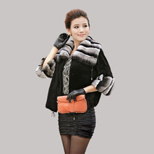 Load image into Gallery viewer, Real Rex rabbit fur Chichilla color jacket coat for women winter 151140