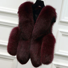 Load image into Gallery viewer, UE FS16288 Women&#39;s Genuine fox fur vest small water drop design