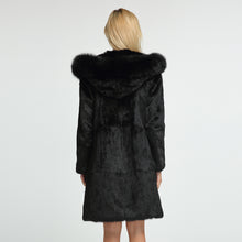 Load image into Gallery viewer, Ladies Winter Rabbit Belt Fox Fur Decorative Cover Warm Jacket 151254