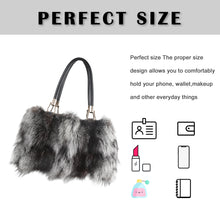 Load image into Gallery viewer, Women&#39;s Fox Fur Chain Bag Fuzzy Shoulder Handbag for Women Big Fluffy Tote Cute Purses