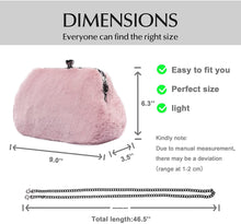 Load image into Gallery viewer, Crossbody Bags for Women Faux Fur Diamond Button Shoulder Bag Evening Clutch Purses for Women Girls Fur Story