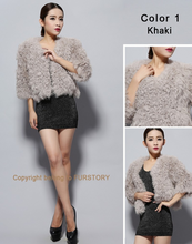 Load image into Gallery viewer, Knitted Natural Lamb Fur Coat Popular Short Fur Jacket Overcoat