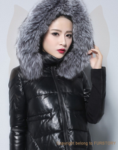 Load image into Gallery viewer, Women&#39;s Genuine Sheep Leather Down Jacket Warm  Coat Female