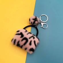 Load image into Gallery viewer, Leopard Bag Keychain Cute Plush Cartoon Pendant 22C10