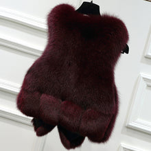 Load image into Gallery viewer, UE FS16288 Women&#39;s Genuine fox fur vest small water drop design