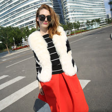 Load image into Gallery viewer, Real fox fur vest for women winter Jacket thick fox fur 16259