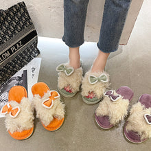 Load image into Gallery viewer, Women&#39;s Bow tie Slippers Open Toe Anti-Slip House Slippers 22S05