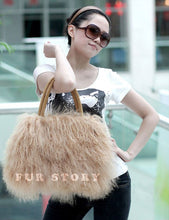 Load image into Gallery viewer, Shoulder Bag Real Fox Fur Bag Raccoon Fur Lamb Fur Handbag Totes FS14401